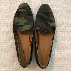 J.Crew Camo Flats Smoking Slippers